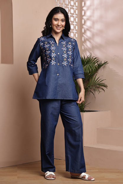 Denim Flora Co-ord set