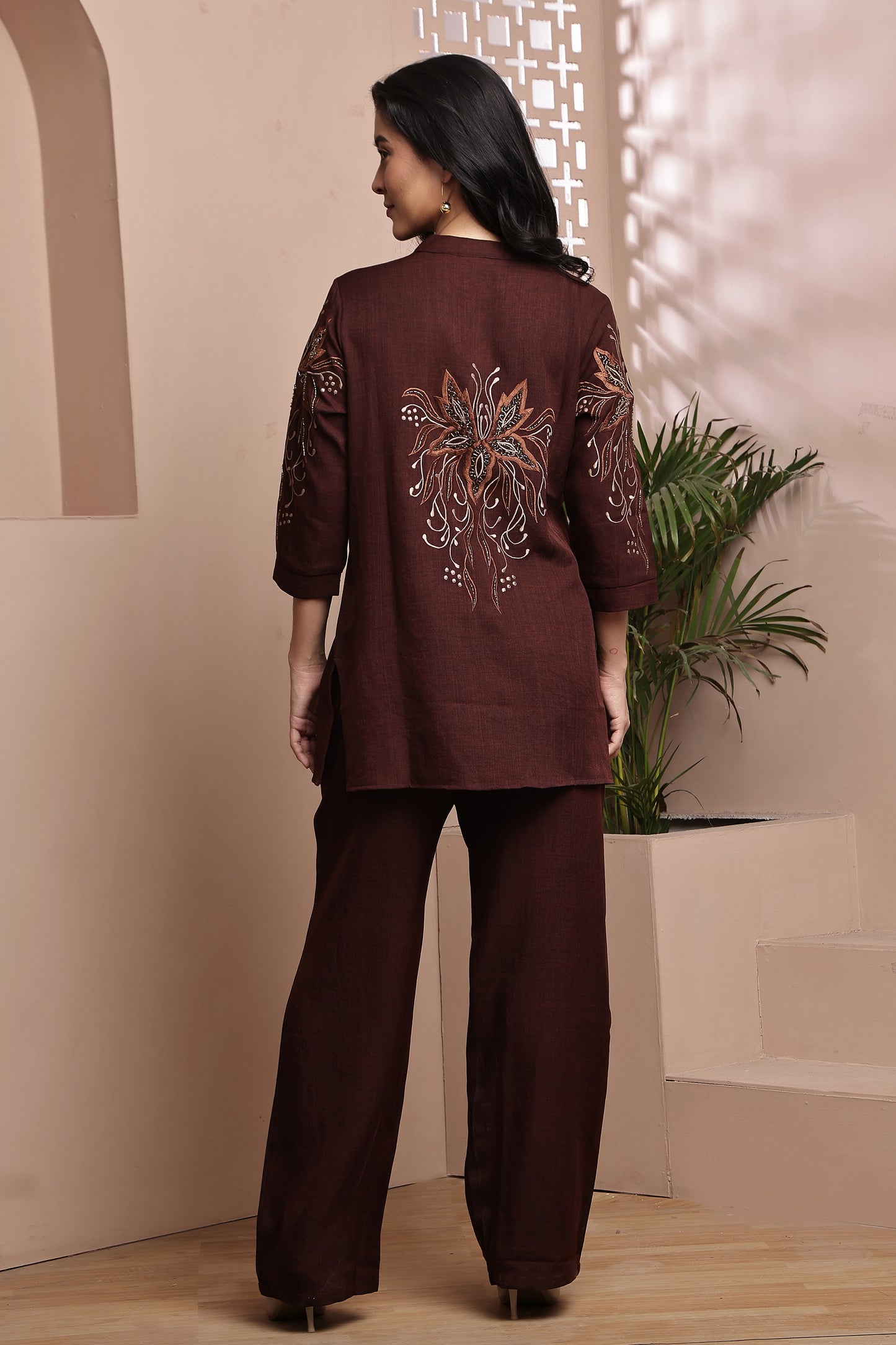 Coffee Detailed Co-ord Set