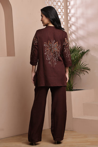 Coffee Detailed Co-ord Set