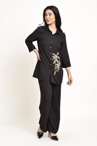 Black Gold Palm Co-ord Set
