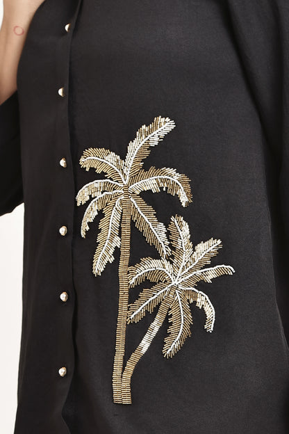 Black Gold Palm Co-ord Set