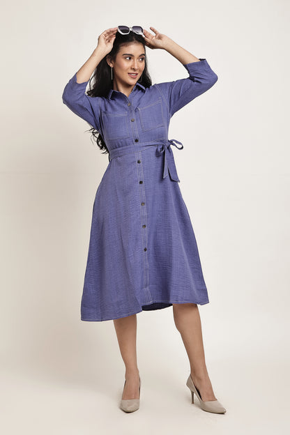 Indigo Shirt Dress