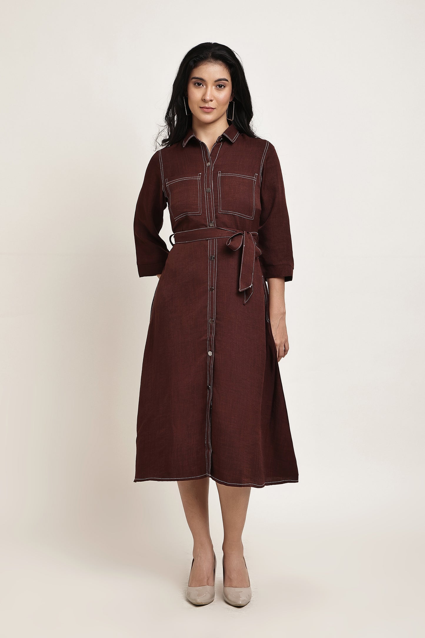 Coffee Shirt Dress