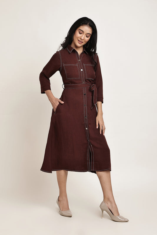 Coffee Shirt Dress