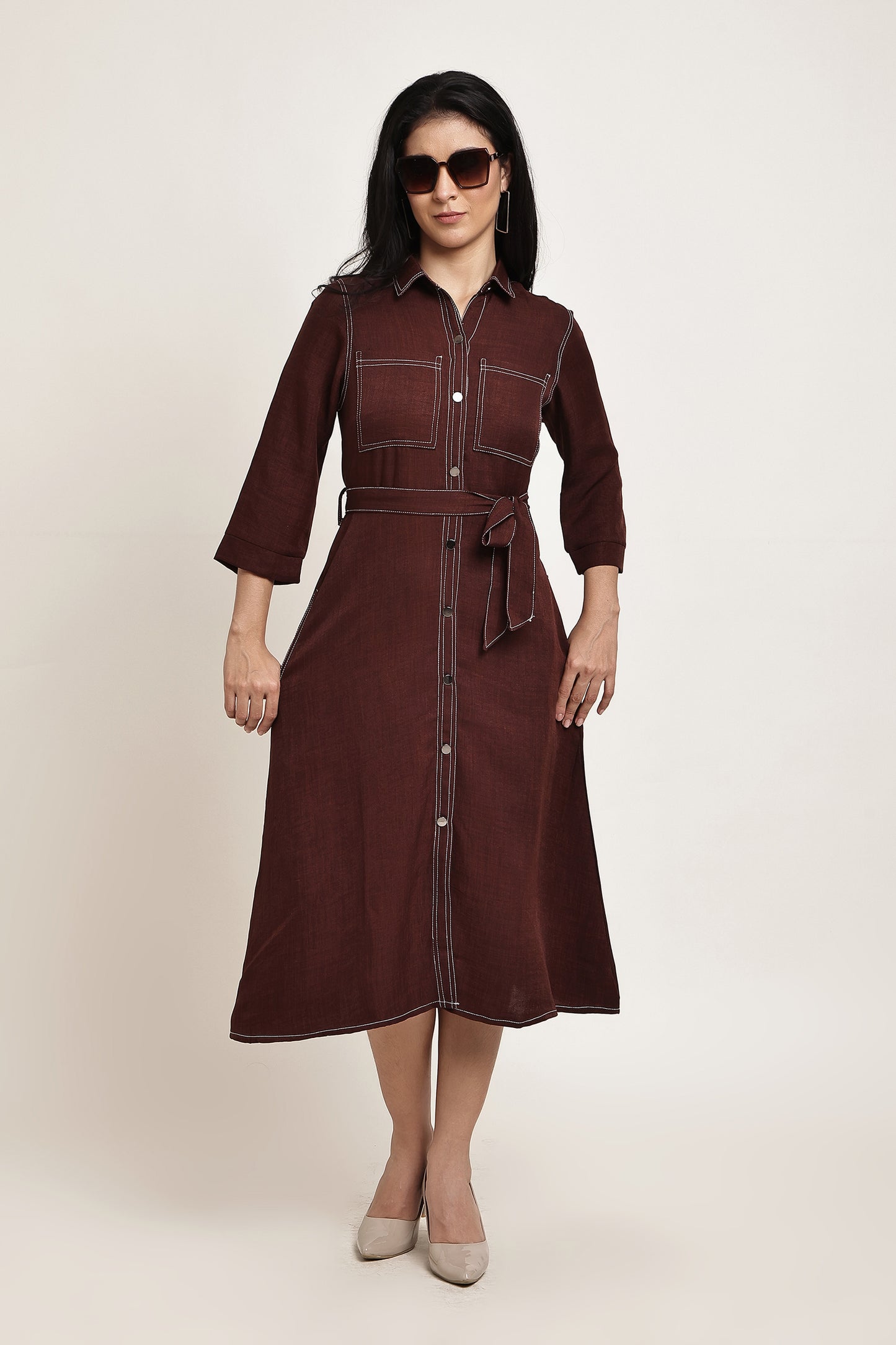 Coffee Shirt Dress