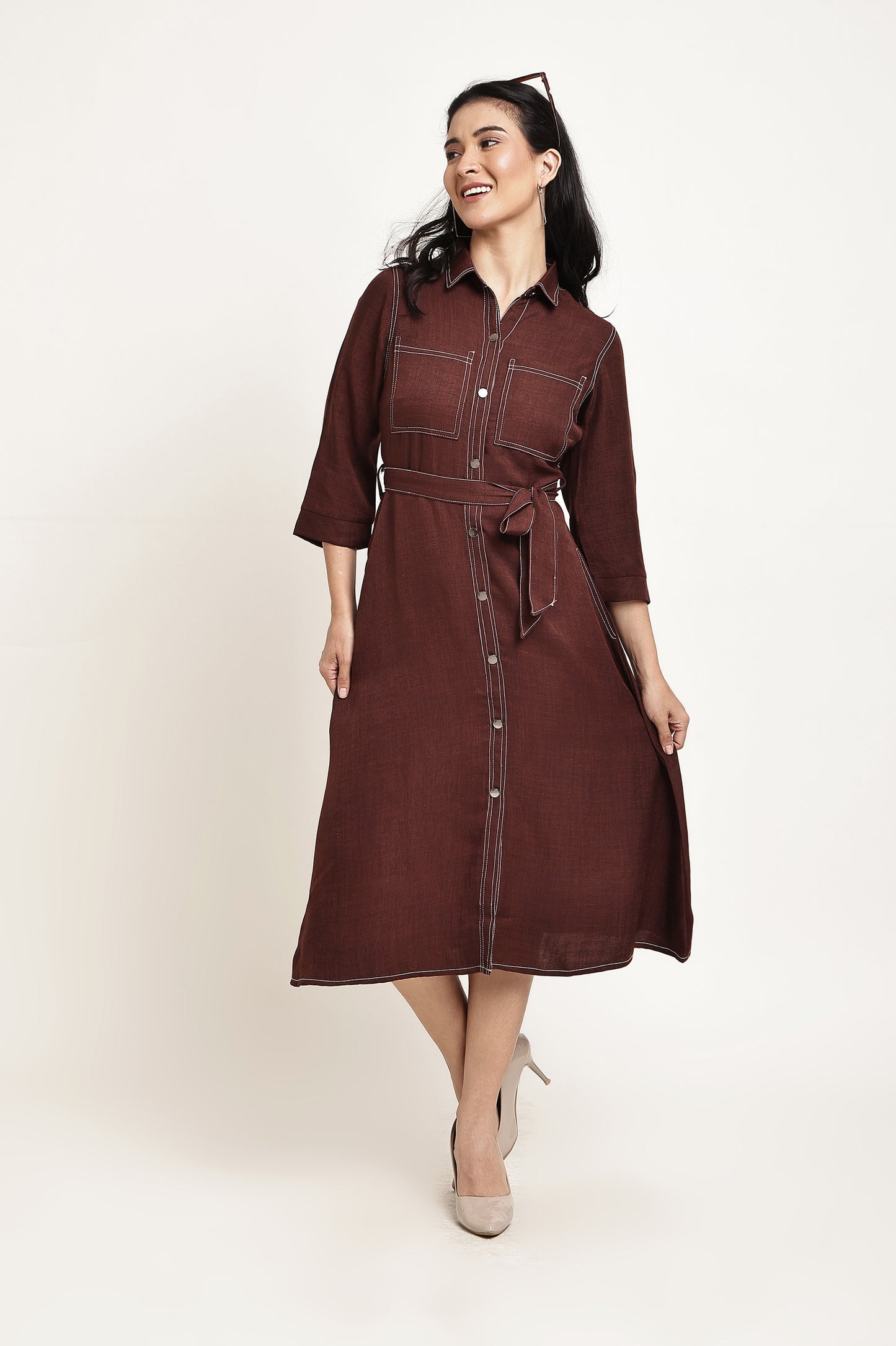 Coffee Shirt Dress