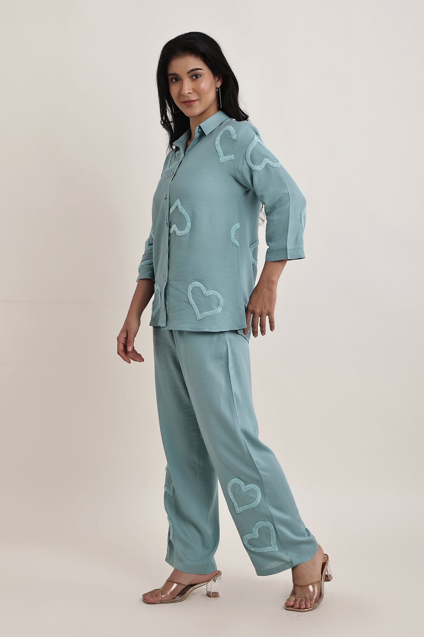 Blue Hearts Co-ord Set