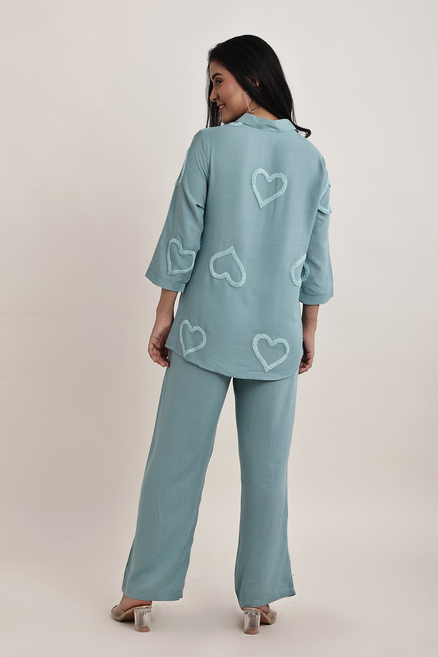 Blue Hearts Co-ord Set