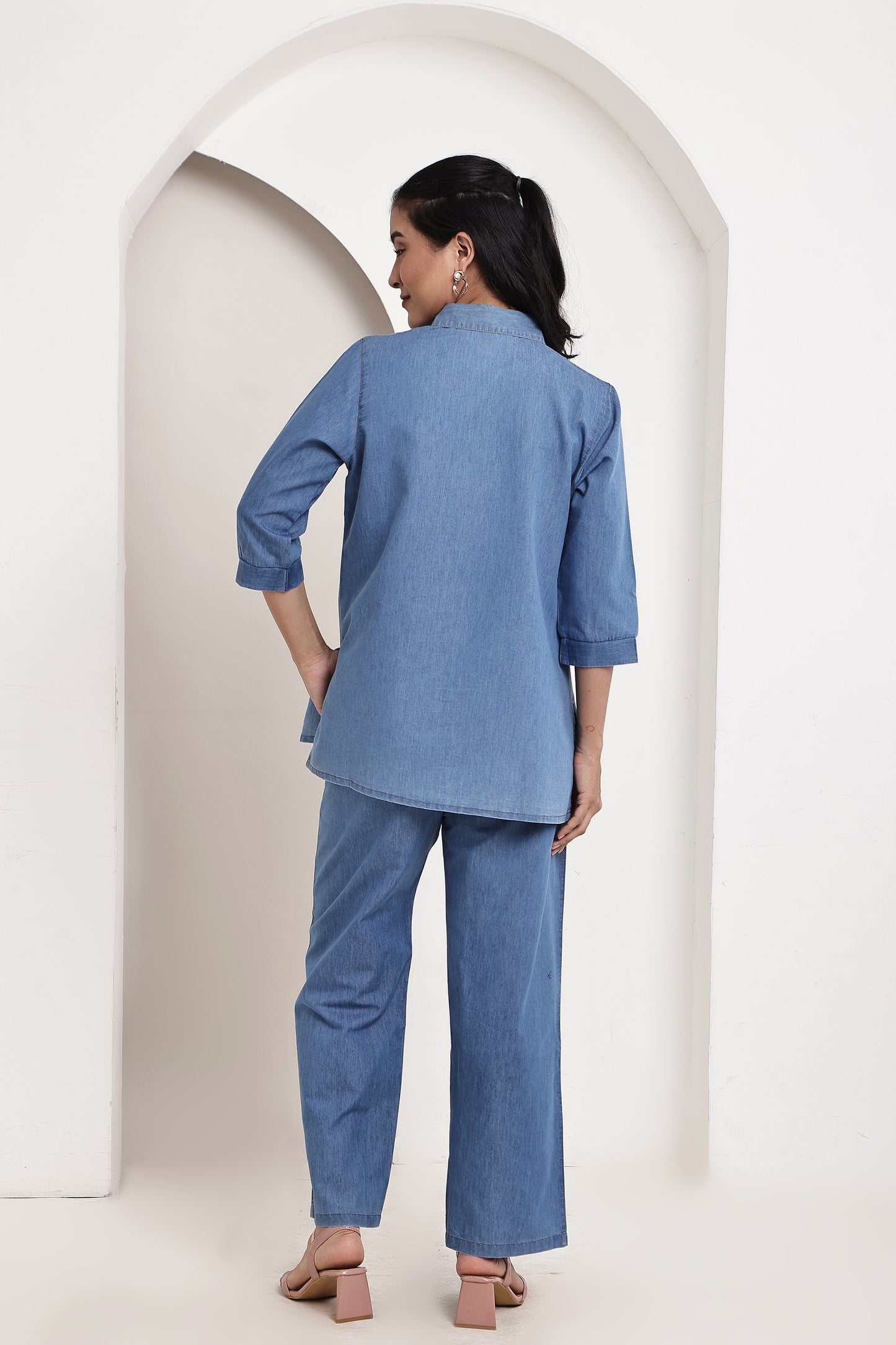 Light Denim Flora Co-ord Set