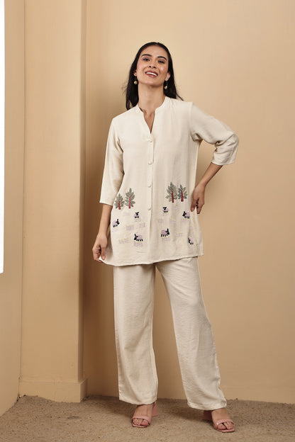 Cream Farm Co-ord Set