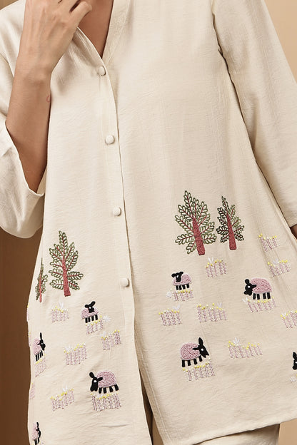 Cream Farm Co-ord Set
