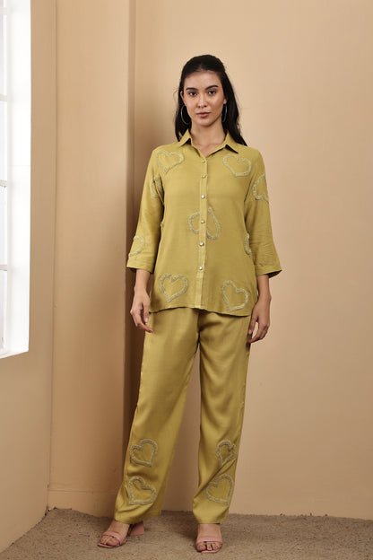 Yellow Hearts Co-ord Set