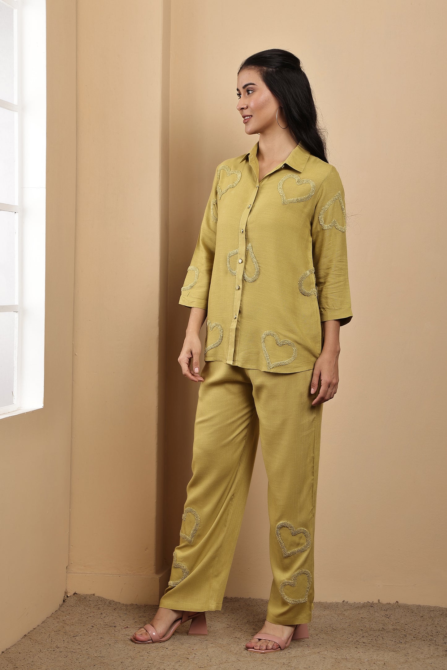 Yellow Hearts Co-ord Set