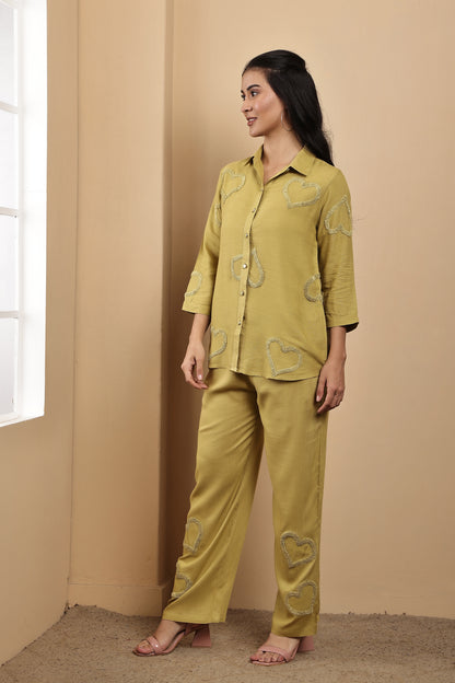 Yellow Hearts Co-ord Set