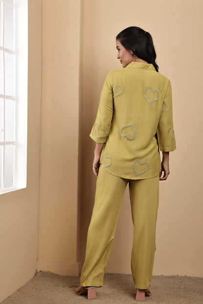 Yellow Hearts Co-ord Set