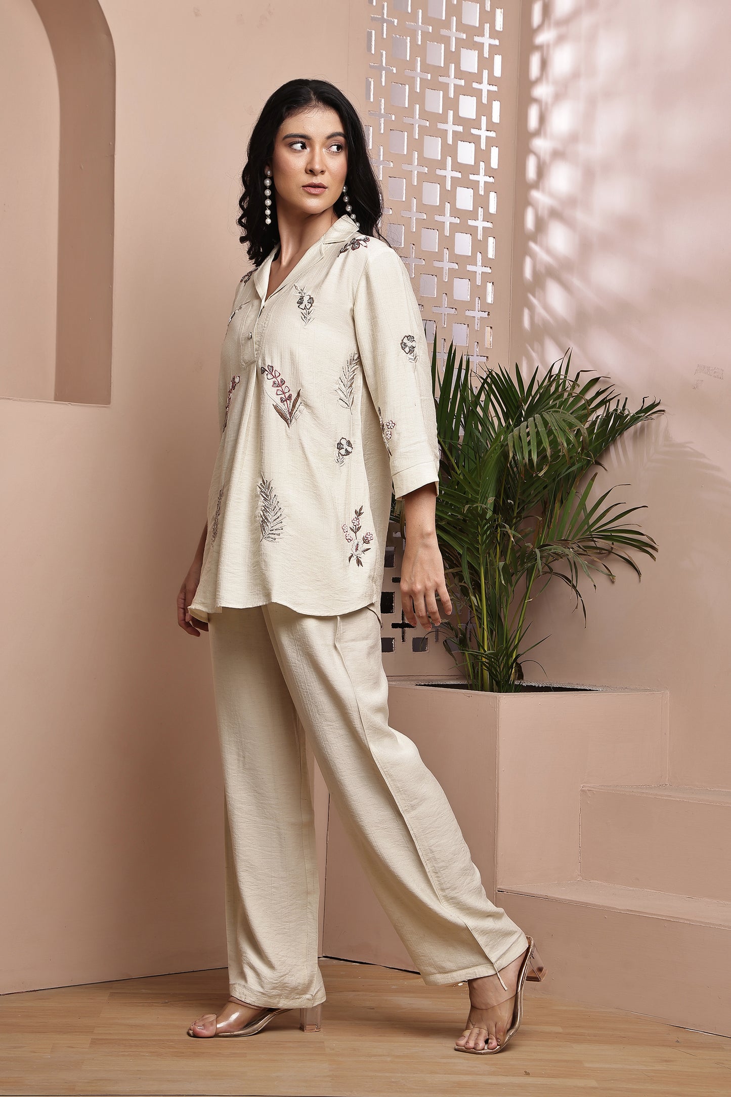Cream Semi-Formal Co-ord Set