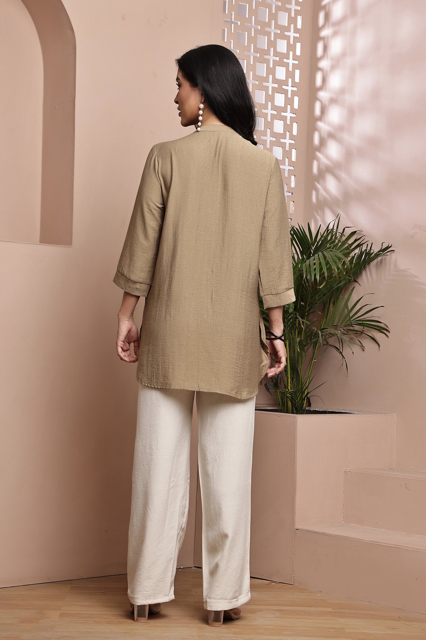Beige Formal Co-ord Set