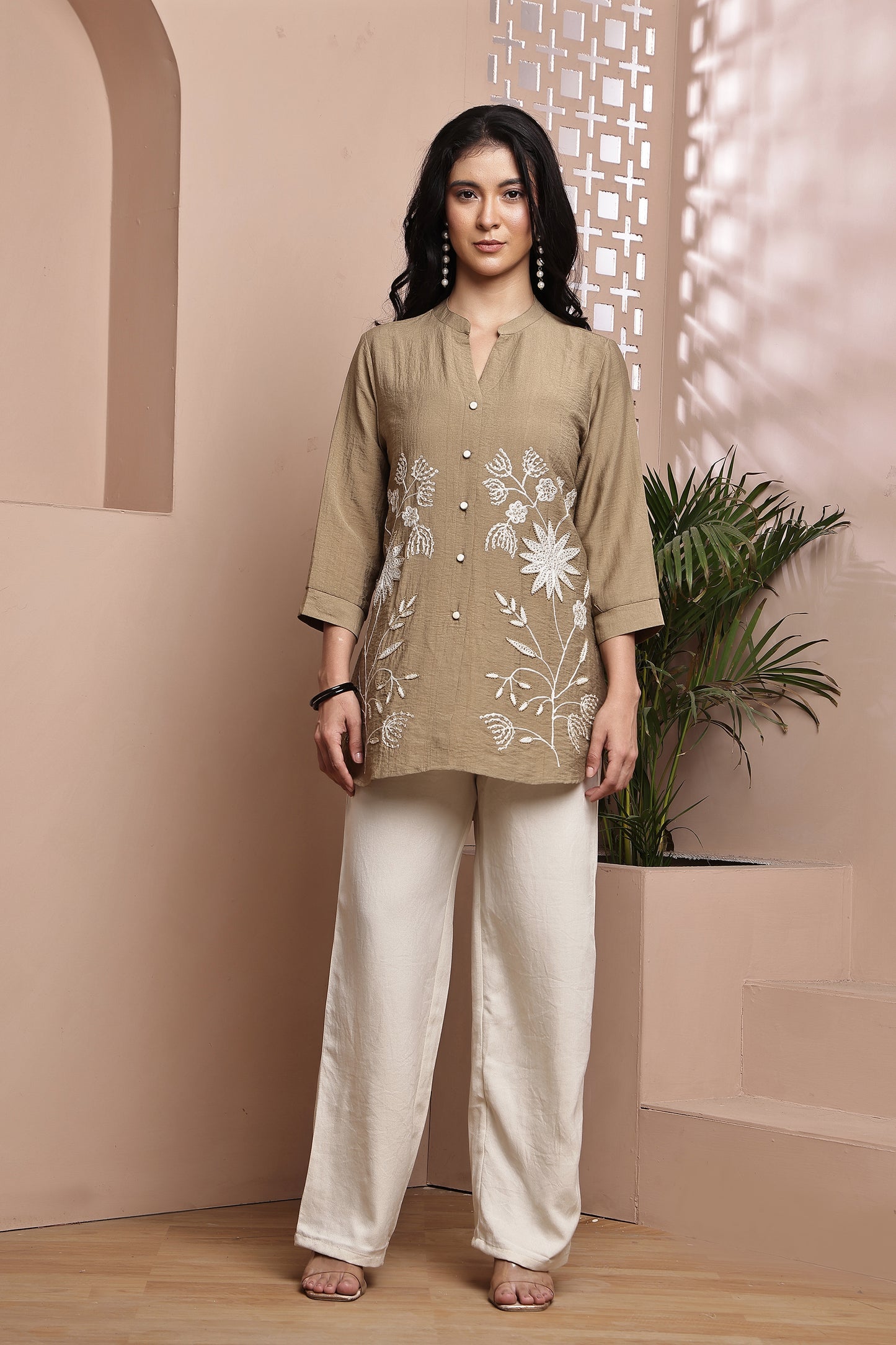 Beige Formal Co-ord Set