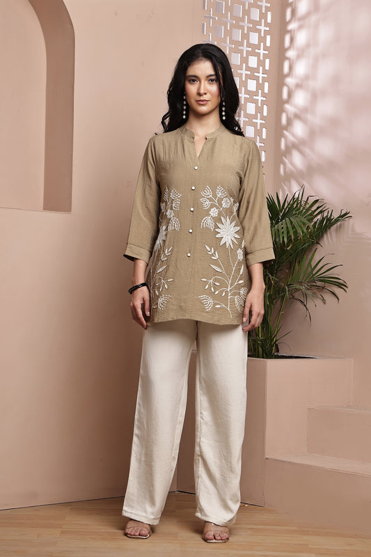 Beige Formal Co-ord Set