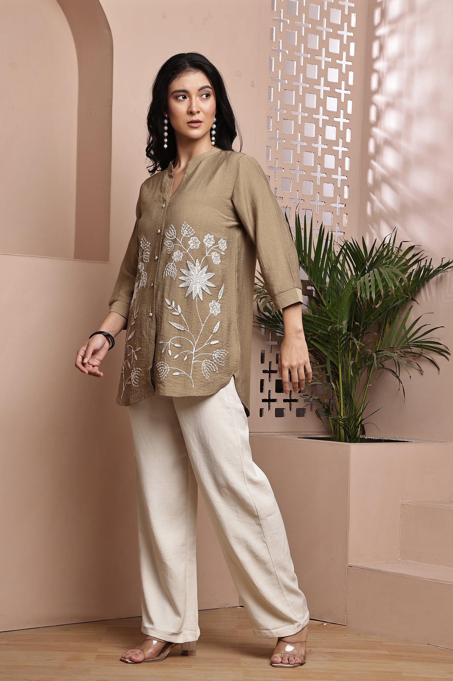 Beige Formal Co-ord Set