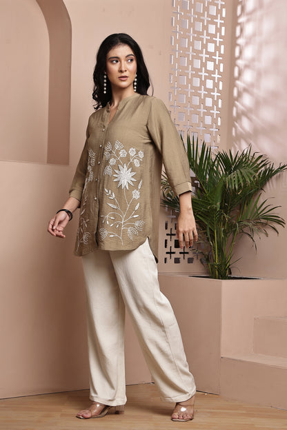 Beige Formal Co-ord Set
