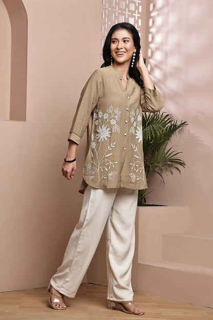 Beige Formal Co-ord Set