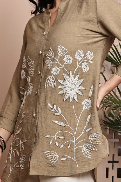 Beige Formal Co-ord Set