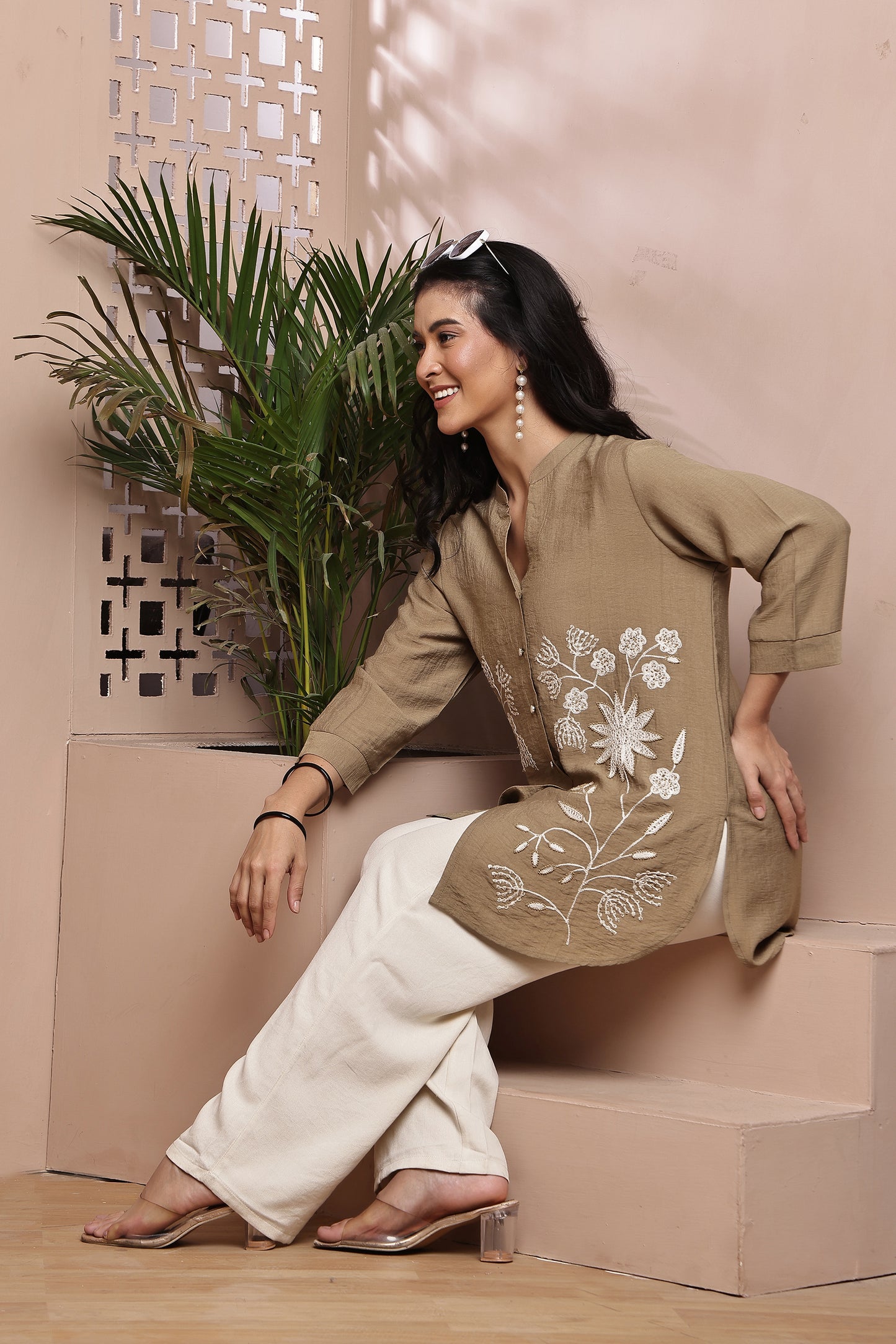 Beige Formal Co-ord Set